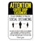 Signmission Public Safety Sign-Coffee Shop Customers Practice Social Distancing, 12" H, A-1218-25367 A-1218-25367 - alternate 1